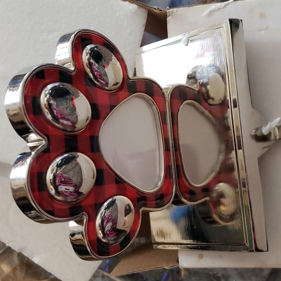 EIMOON Plaid Dog Paw Christmas Stocking Holders - Picture 4 of 7